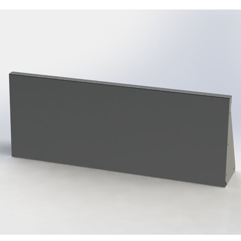 Milteliniu būdu dengta plieninė atraminė sienelė tiesus 100 cm (aukštis 60 cm)