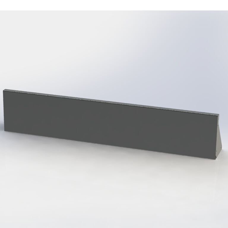 Milteliniu būdu dengta plieninė atraminė sienelė tiesus 150 cm (aukštis 30 cm)