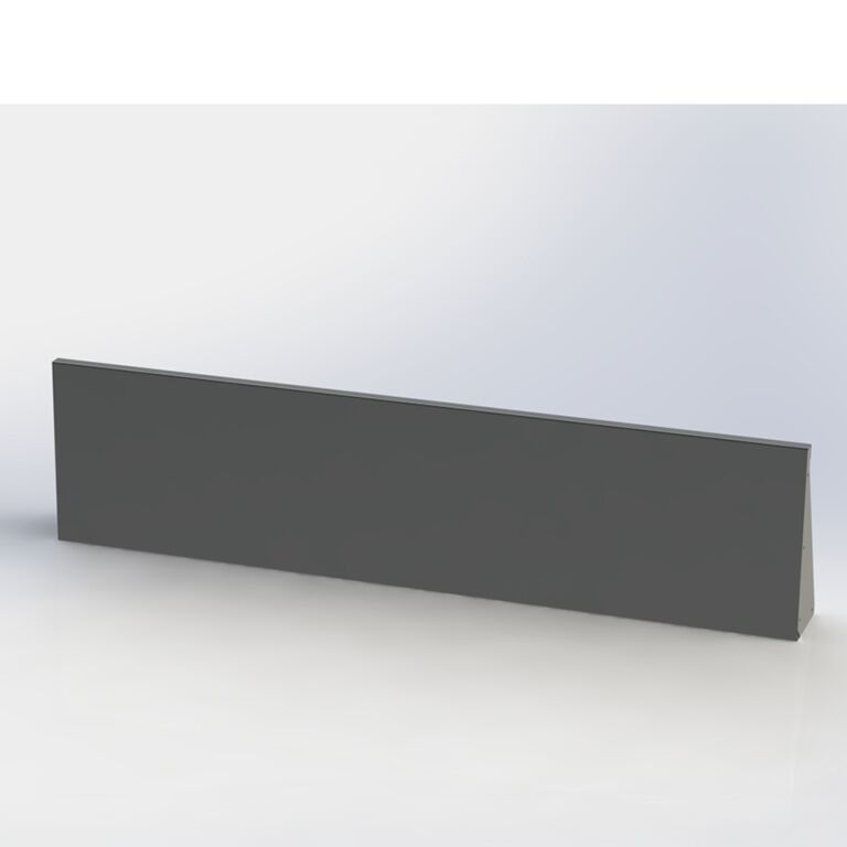 Milteliniu būdu dengta plieninė atraminė sienelė tiesus 200 cm (aukštis 60 cm)