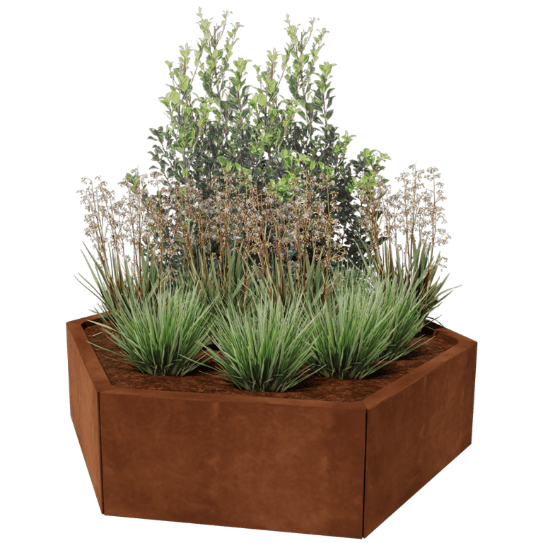 Corten plieno lauko vazonas Denveris 60