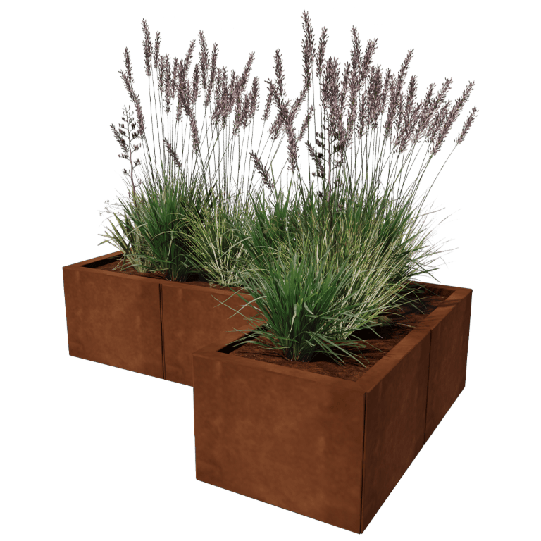 Corten plieno lauko vazonas Kansas 40