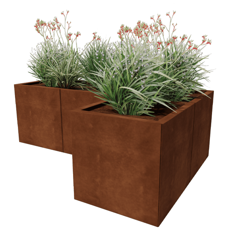 Corten plieno lauko vazonas Kansas 50