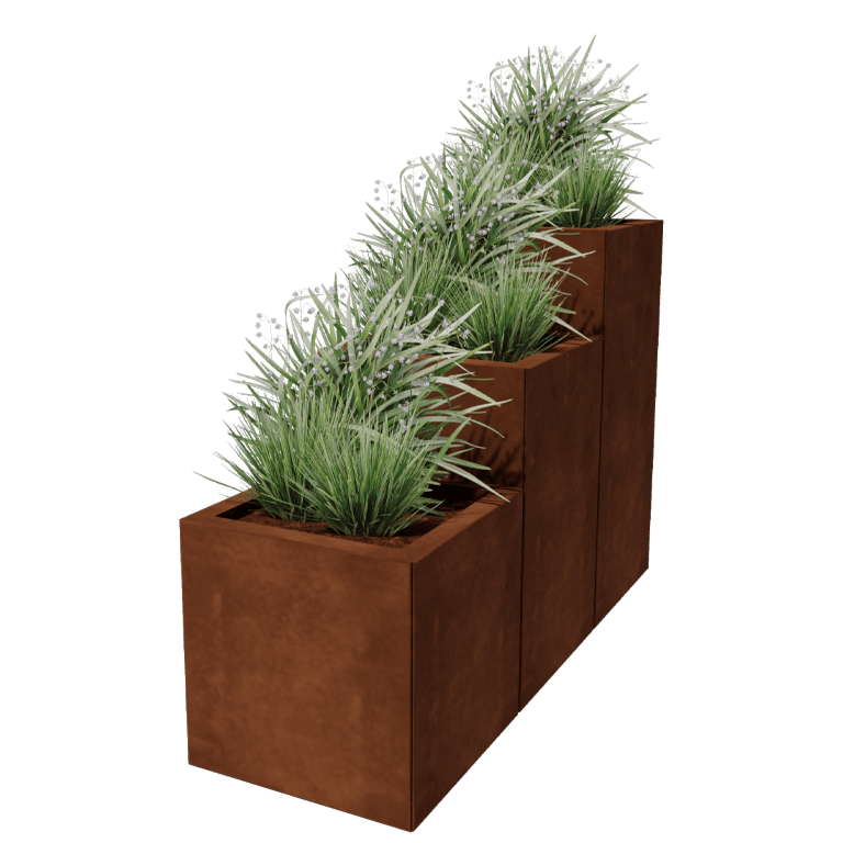 Corten plieno lauko vazonas Majamio specialusis III 40