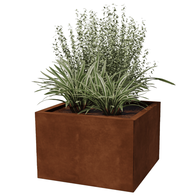 Corten plieno lauko vazonas Miami 60 x 60 cm