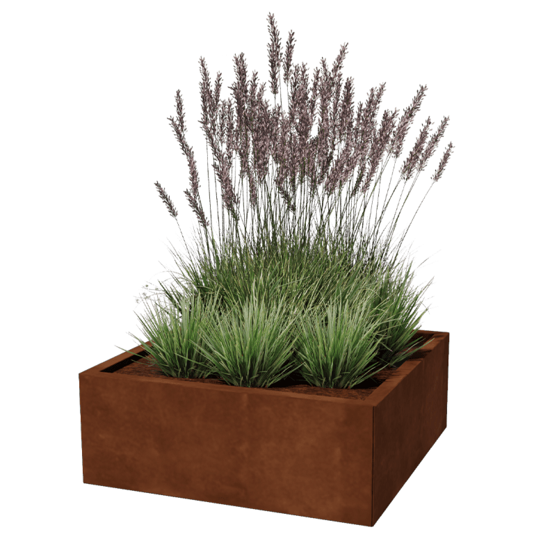 Corten plieno lauko vazonas Majamis 80 x 80 cm