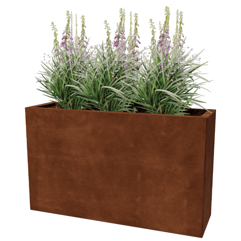 Corten plieno lauko vazonas Texas 30 x 100 cm