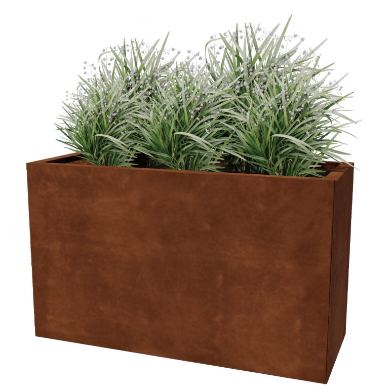 Corten plieno lauko vazonas Texas 40 x 100 cm