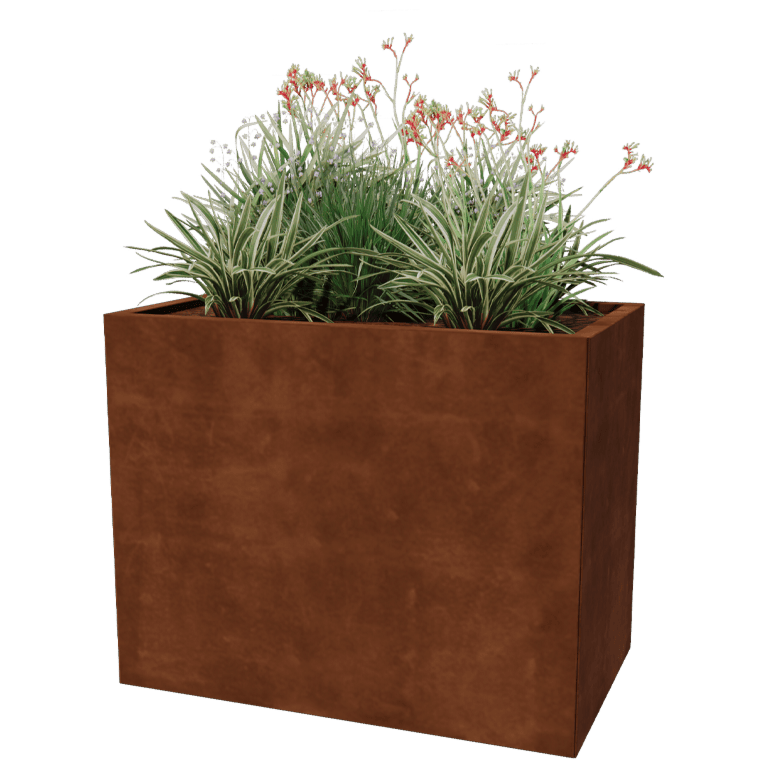 Corten plieno lauko vazonas Texas 60 x 100 cm