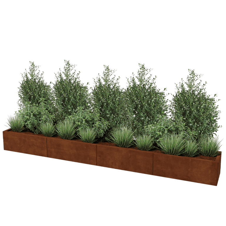 Corten plieno lauko vazonas Texas xxl 320 x 40 cm