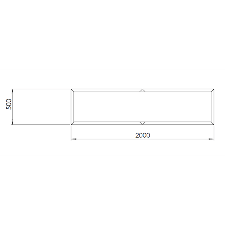 Corten plieno lauko vazonas Texas xxl 200 x 50 cm