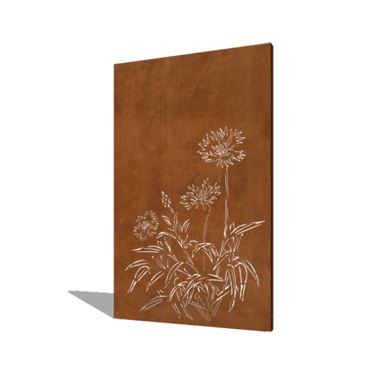 Corten plieno sodo plokštė rugiagėlė 120 x 6 x 190 cm