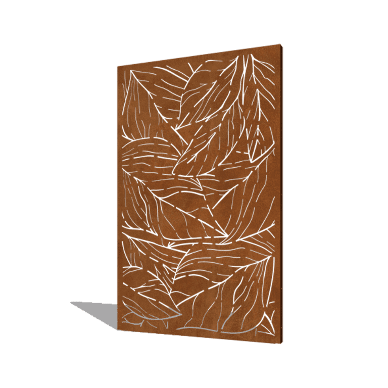 Corten plieno sodo plokštė lapai 120 x 6 x 190 cm