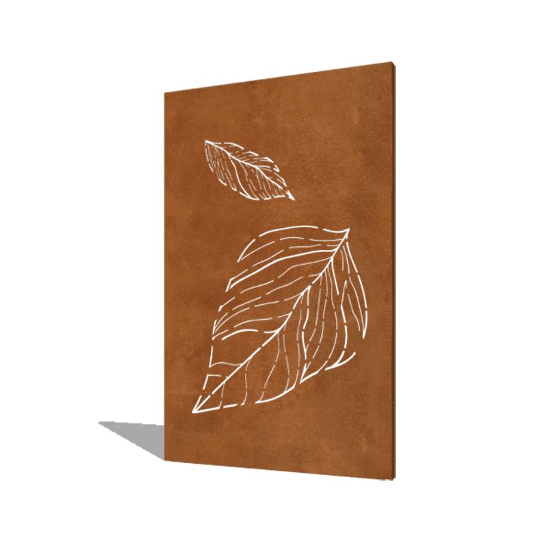 Corten plieno sodo plokštė dideli krintantys lapai 120 x 6 x 190 cm