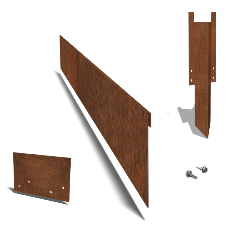 Corten plieno sodo apvadai suplotas 23 cm komplektas 24 metrams