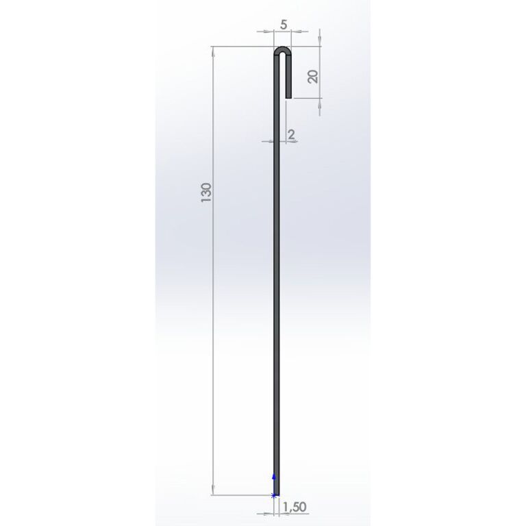 Corten plieno sodo apvadai suplotas 13 cm (ilgis 150 cm)