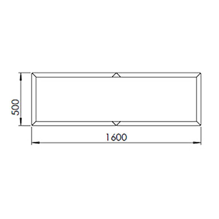 Milteliniu būdu dengtas plieninis lauko vazonas Teksasas xxl 160 x 50 cm