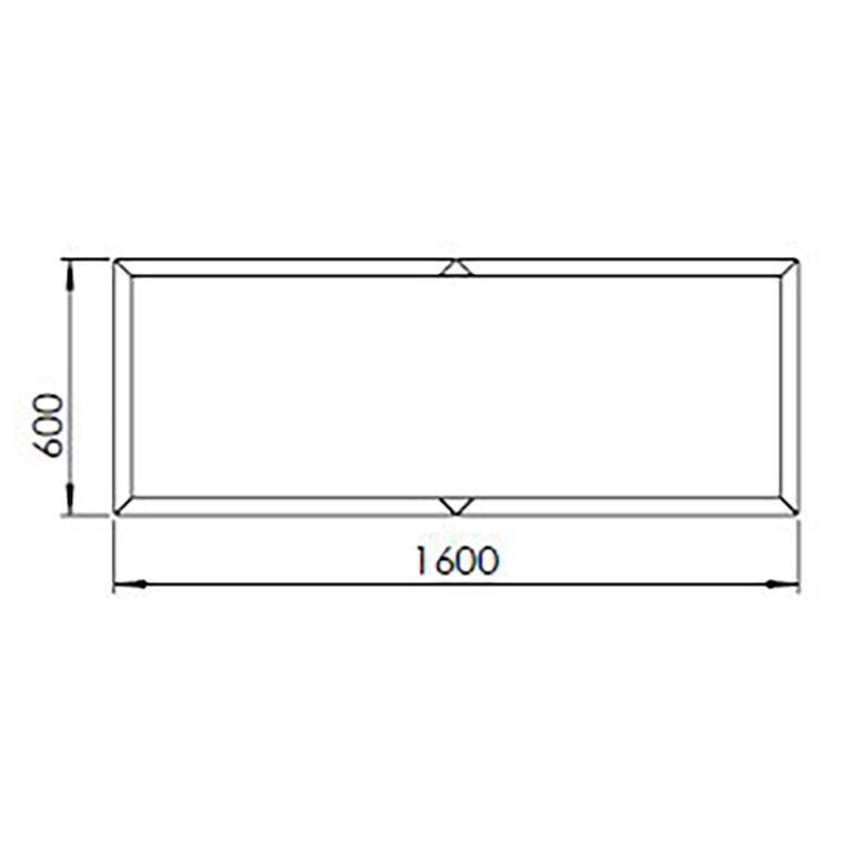 Milteliniu būdu dengtas plieninis lauko vazonas Texas xxl 160 x 60 cm