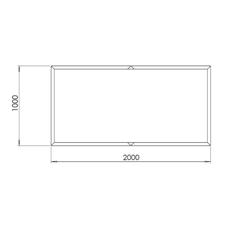 Milteliniu būdu dengtas plieninis lauko vazonas Texas xxl 200 x 100 cm