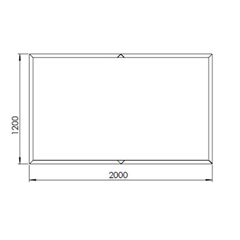Milteliniu būdu dengtas plieninis lauko vazonas Texas xxl 200 x 120 cm