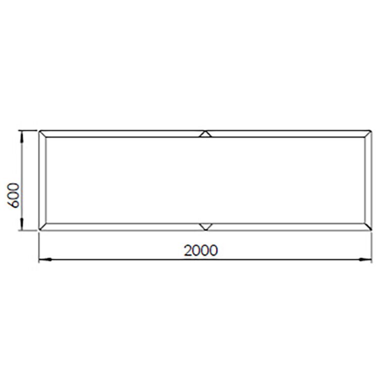 Corten plieno lauko vazonas Teksasas xxl 200 x 60 cm