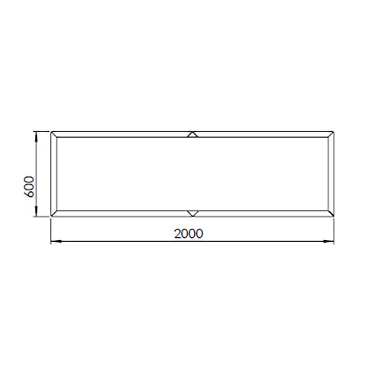 Milteliniu būdu dengtas plieninis lauko vazonas Texas xxl 200 x 60 cm