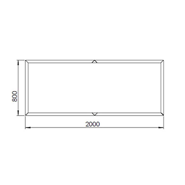 Milteliniu būdu dengtas plieninis lauko vazonas Texas xxl 200 x 80 cm