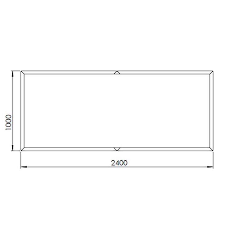 Corten plieno lauko vazonas Teksasas xxl 240 x 100 cm