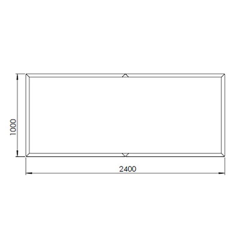 Milteliniu būdu dengtas plieninis lauko vazonas Texas xxl 240 x 100 cm