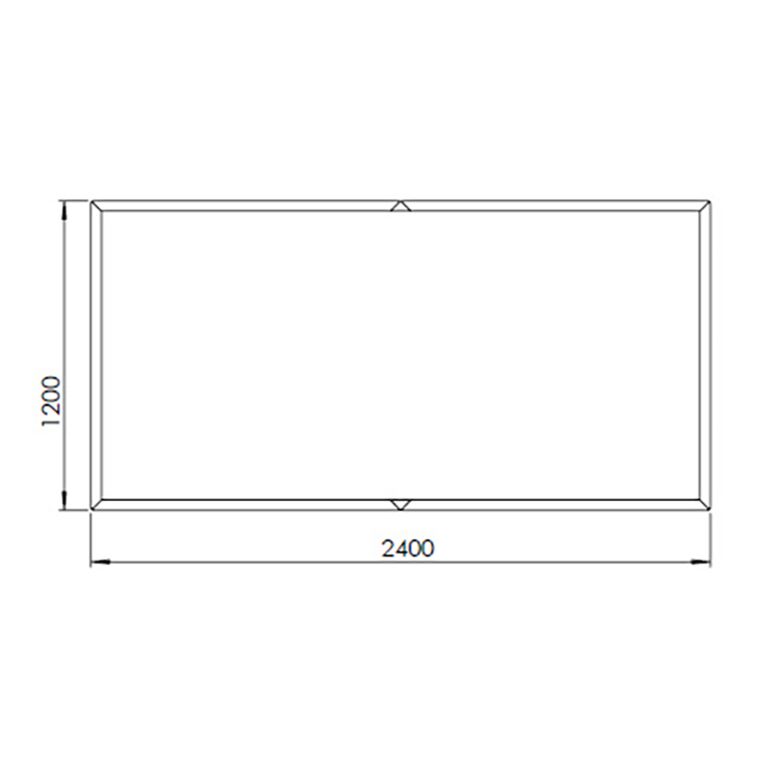 Milteliniu būdu dengtas plieninis lauko vazonas Texas xxl 240 x 120 cm