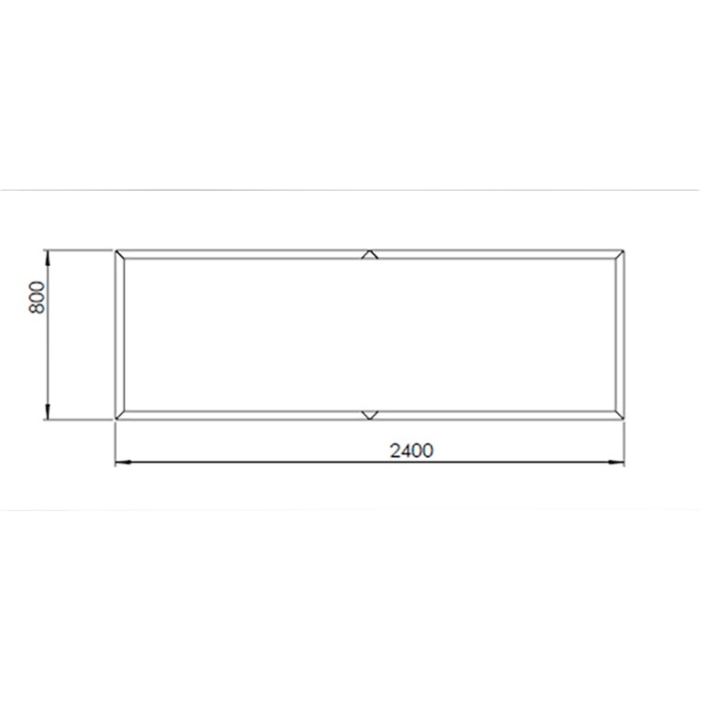 Milteliniu būdu dengtas plieninis lauko vazonas Texas xxl 240 x 80 cm
