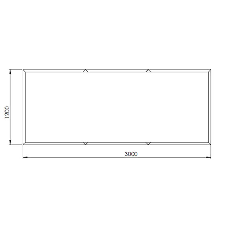 Corten plieno lauko vazonas Teksasas xxl 300 x 120 cm