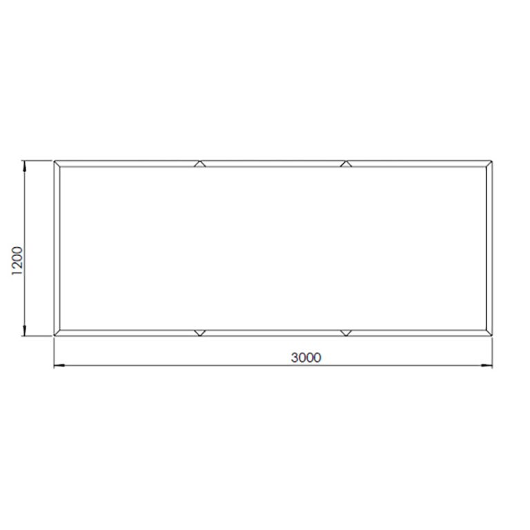 Milteliniu būdu dengtas plieninis lauko vazonas Texas xxl 300 x 120 cm