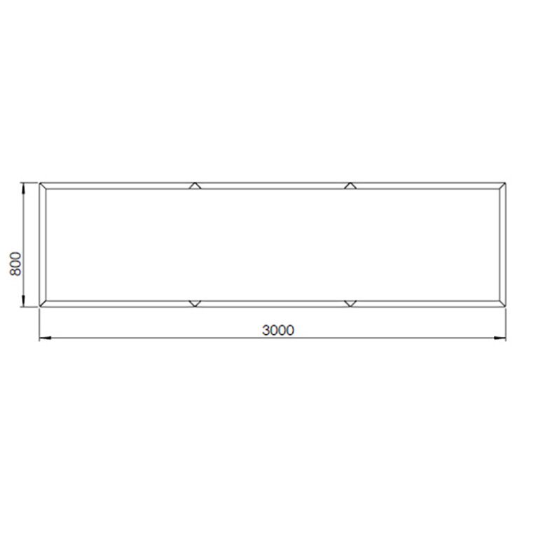 Corten plieno lauko vazonas Teksasas xxl 300 x 80 cm