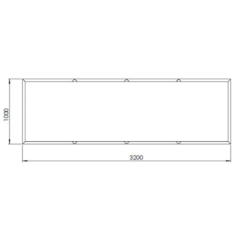 Corten plieno lauko vazonas Texas xxl 320 x 100 cm