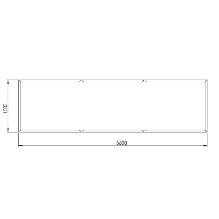 Corten plieno lauko vazonas Teksasas xxl 360 x 100 cm