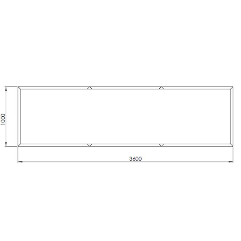 Milteliniu būdu dengtas plieninis lauko vazonas Texas xxl 360 x 100 cm