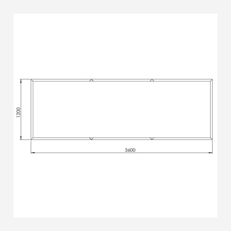 Milteliniu būdu dengtas plieninis lauko vazonas Teksasas xxl 360 x 120 cm
