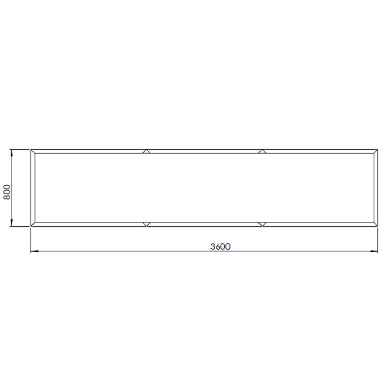Milteliniu būdu dengtas plieninis lauko vazonas Texas xxl 360 x 80 cm
