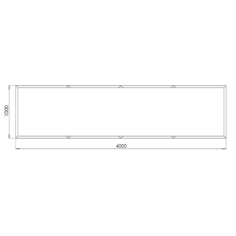 Milteliniu būdu dengtas plieninis lauko vazonas Texas xxl 400 x 100 cm