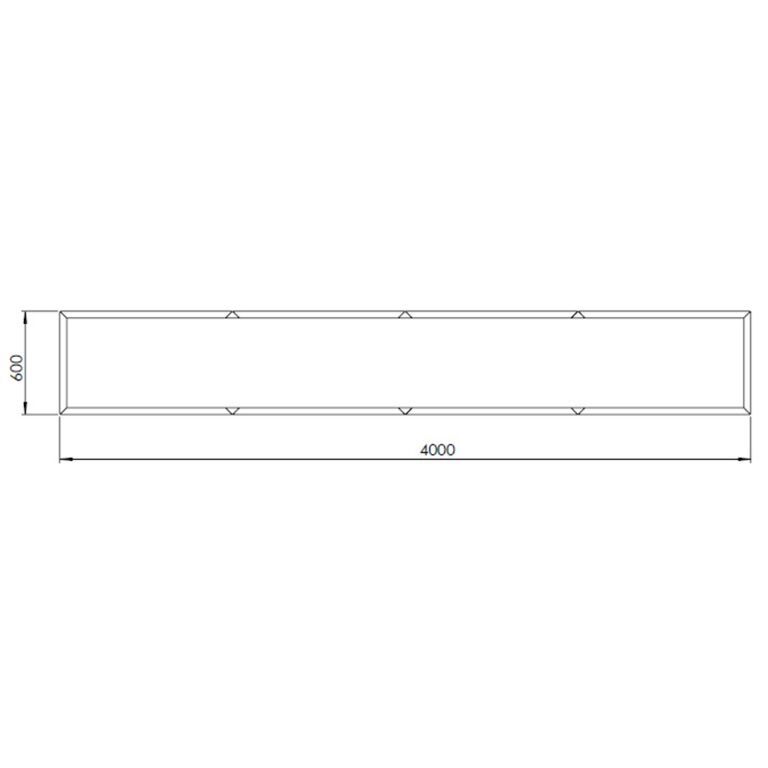 Milteliniu būdu dengtas plieninis lauko vazonas Texas xxl 400 x 60 cm