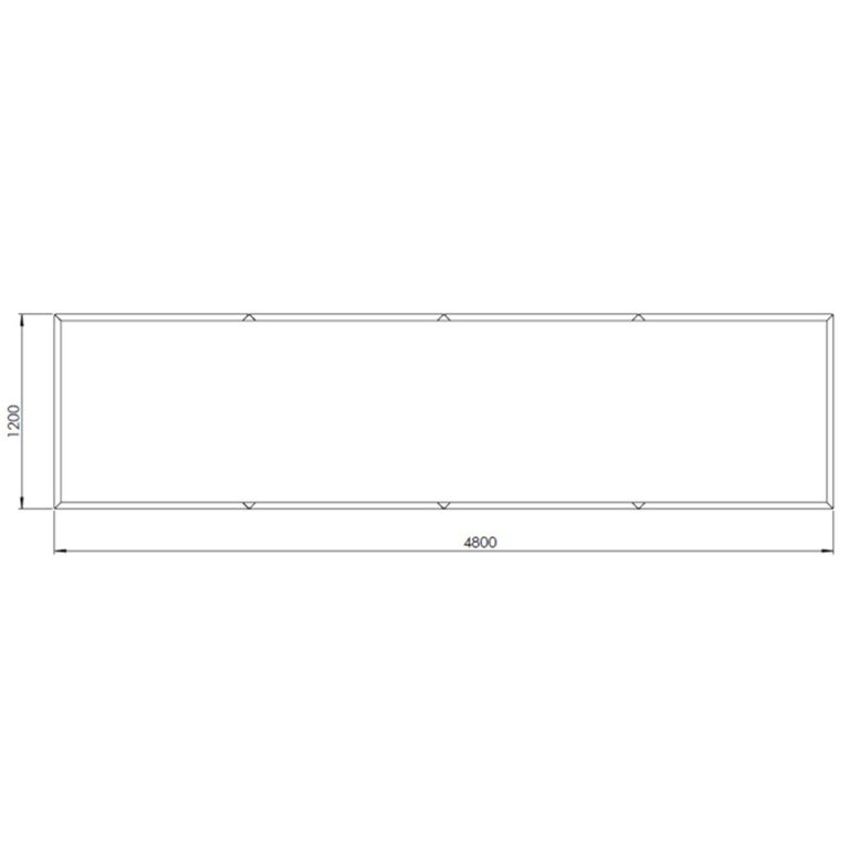 Milteliniu būdu dengtas plieninis lauko vazonas Texas xxl 480 x 120 cm