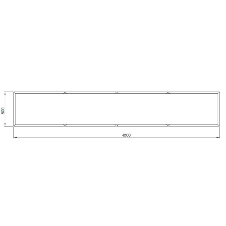 Milteliniu būdu dengtas plieninis lauko vazonas Teksasas xxl 480 x 80 cm