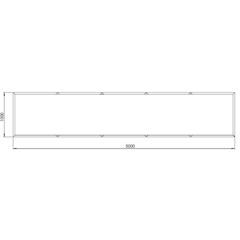 Milteliniu būdu dengtas plieninis lauko vazonas Texas xxl 500 x 100 cm