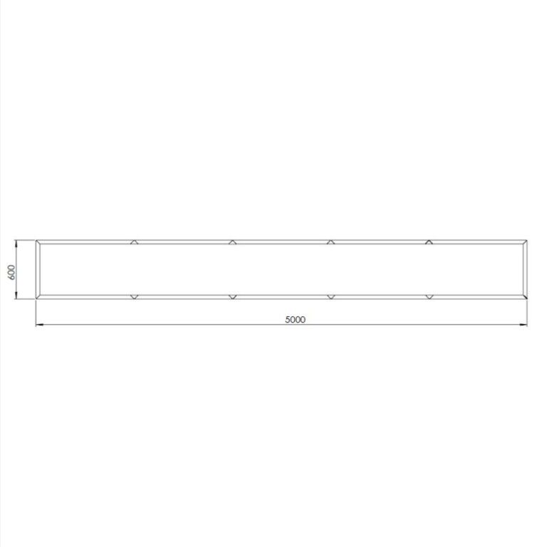Milteliniu būdu dengtas plieninis lauko vazonas Texas xxl 500 x 60 cm