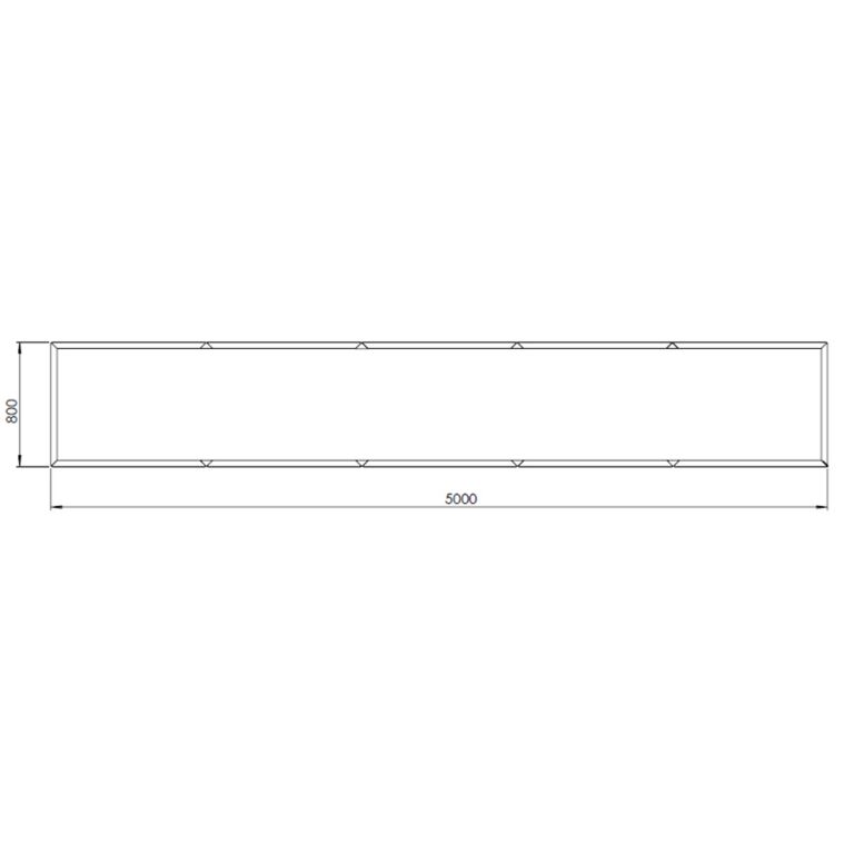 Milteliniu būdu dengtas plieninis lauko vazonas Texas xxl 500 x 80 cm