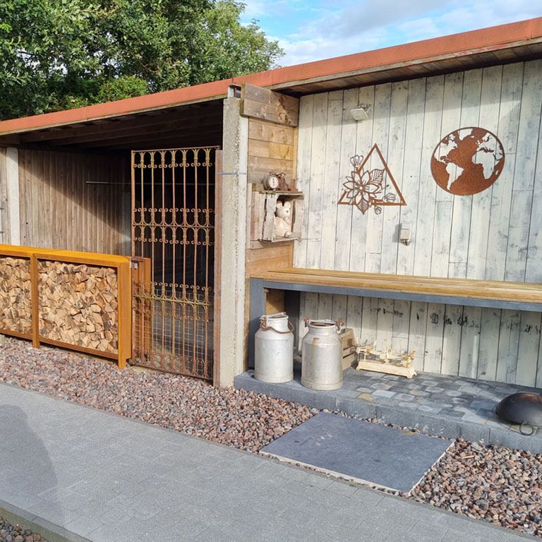 Corten plieno sienų dekoracijos Gaublys