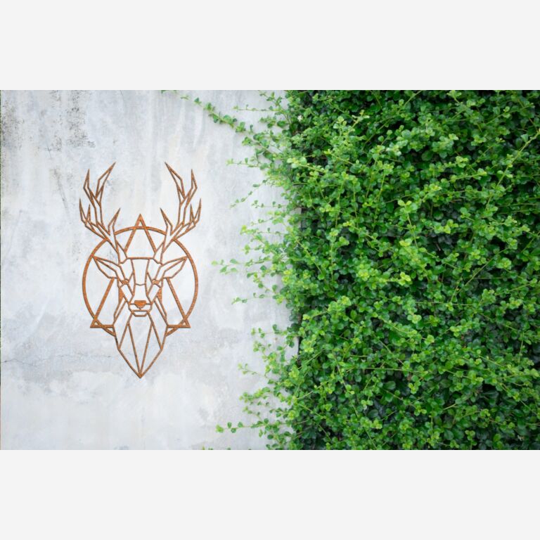 Corten plieno sienų dekoracijos Elnias 2.0