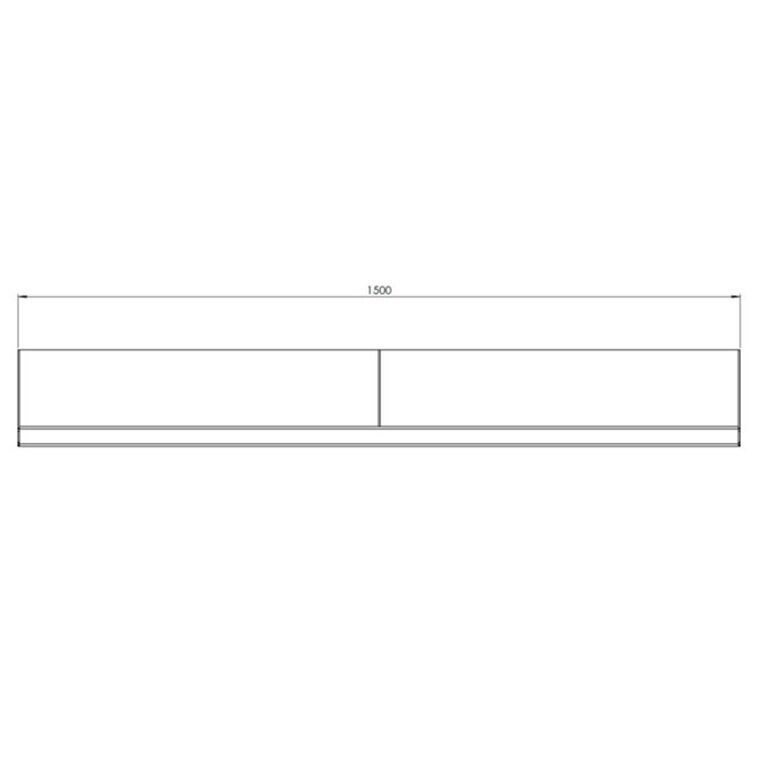 Milteliniu būdu dengta plieninė atraminė sienelė tiesus 150 cm (aukštis 30 cm)