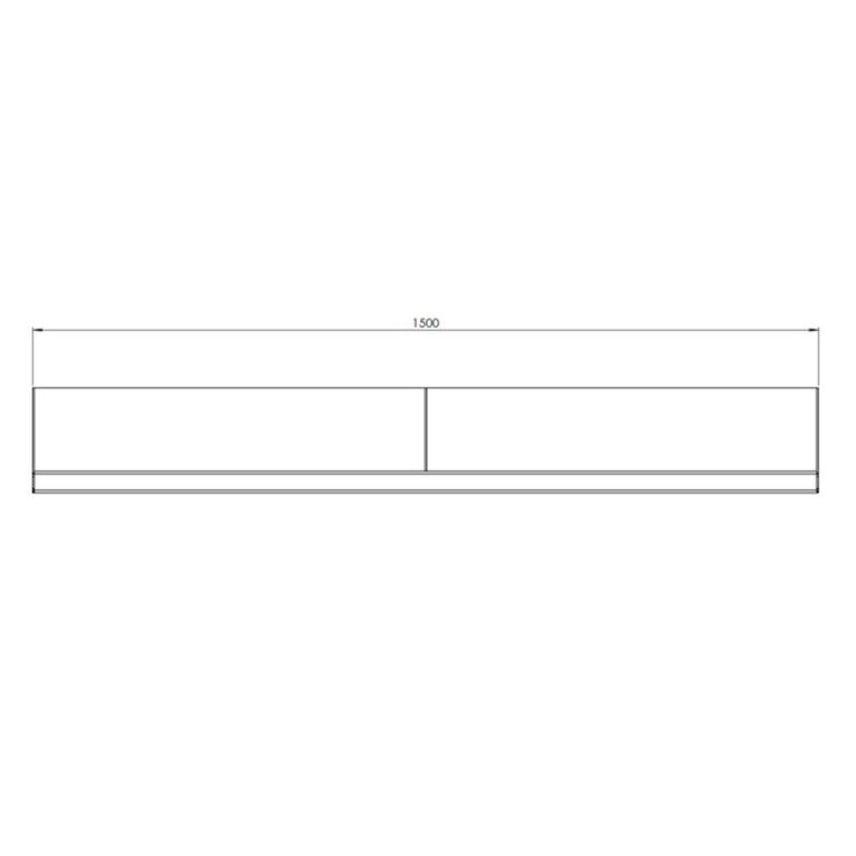Corten plieno atraminė sienelė tiesus 150 cm (aukštis 30 cm)