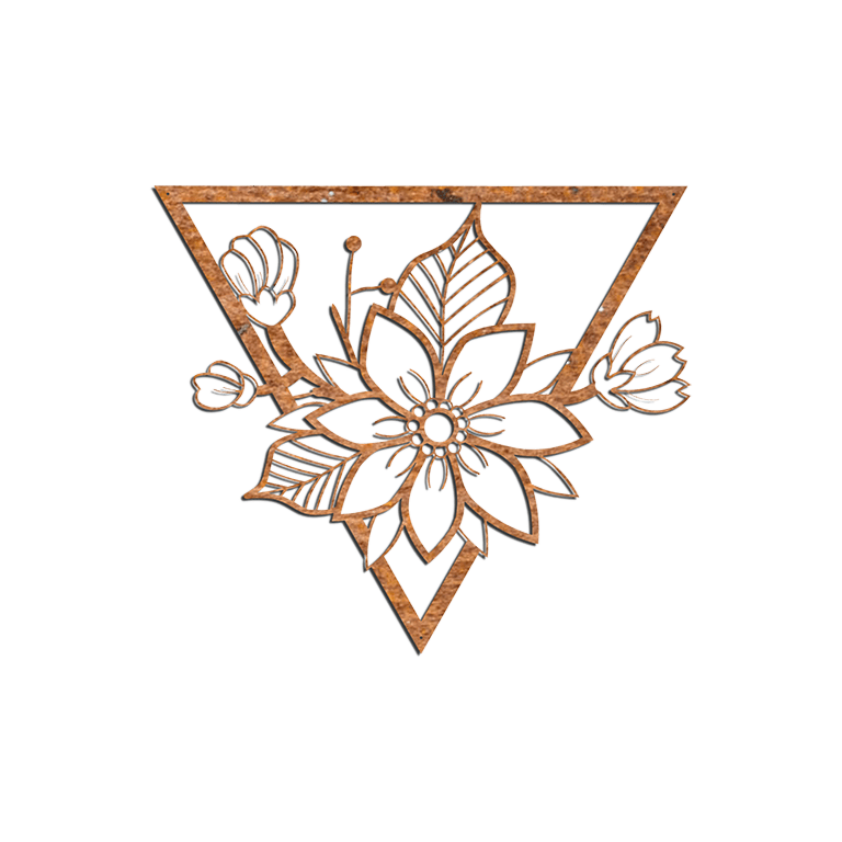 Corten plieno sienų dekoracijos Gėlė 1.0
